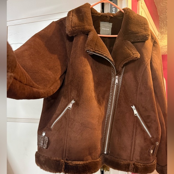 Maurices Chocolate Brown Teddy Jacket NEW - Picture 4 of 13
